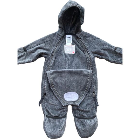 The North Face Gray Kids One Piece Footie - Picture 3 of 9